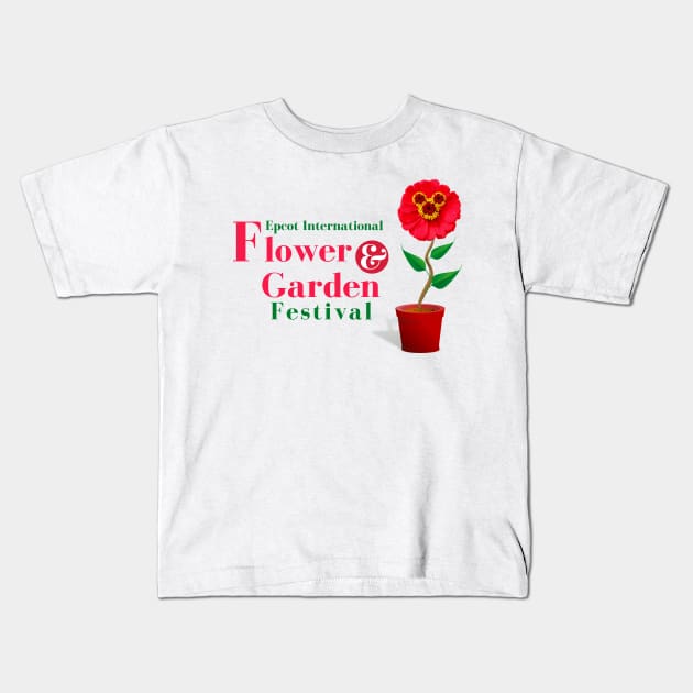 Epcot Flower and Garden Festival Planted Mickey Kids T-Shirt by yaney85